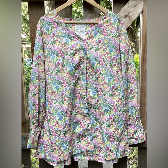 McVerdi Liberty of London cotton floral button down shirt. Size 12 - Picture 1 of 11